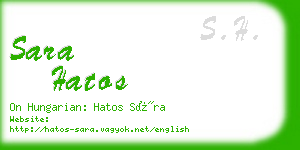 sara hatos business card